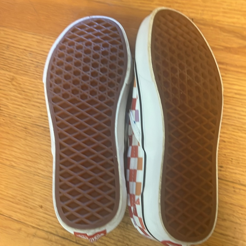 Vans Slip-On Rainbow Checkered Sneakers Women’s 6 - Picture 6 of 6